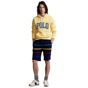 Polo Ralph Lauren Men's 8.5-inch Striped Fleece Shorts Navy Small